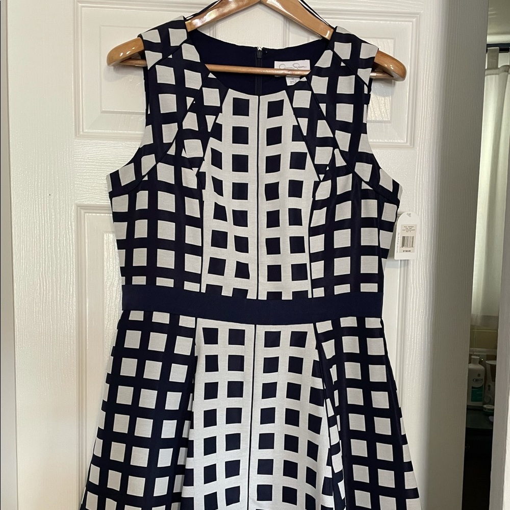 Jessica Simpson Dress-Blue/white-Size 14